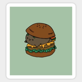 Cute Burger With Double beef Sticker